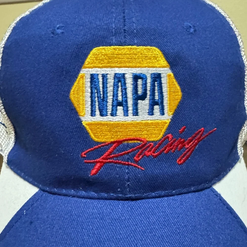 Vintage NAPA Know How Racing 9 Hendrick Motorsport Blue White Mesh Ball Cap Hat